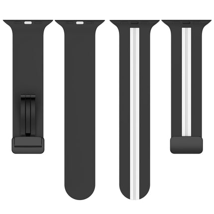Magnetic Clasp Two-Color Silicone Watch Band, For Apple Watch Ultra 49mm, For Apple Watch Series 8&7 45mm