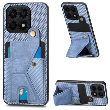 Carbon Fiber Wallet Flip Card K-shaped Holder Phone Case, For Honor Magic5, For Honor X7A, For Honor X8A, For Xiaomi Poco X4 Pro 5G
