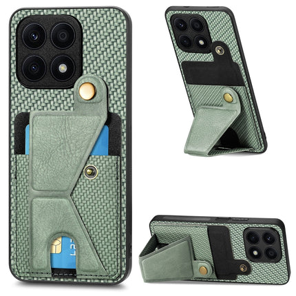 Carbon Fiber Wallet Flip Card K-shaped Holder Phone Case, For Honor Magic5, For Honor X7A, For Honor X8A, For Xiaomi Poco X4 Pro 5G