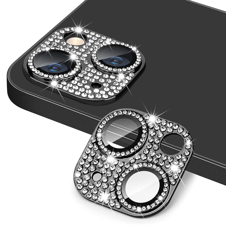 For iPhone 13 / 13 mini ENKAY Hat-Prince Blink Diamond Camera Lens Aluminium Alloy Tempered Glass Film, For iPhone 13 / 13 mini
