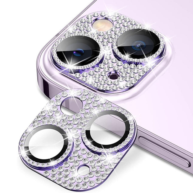 For iPhone 13 / 13 mini ENKAY Hat-Prince Blink Diamond Camera Lens Aluminium Alloy Tempered Glass Film, For iPhone 13 / 13 mini