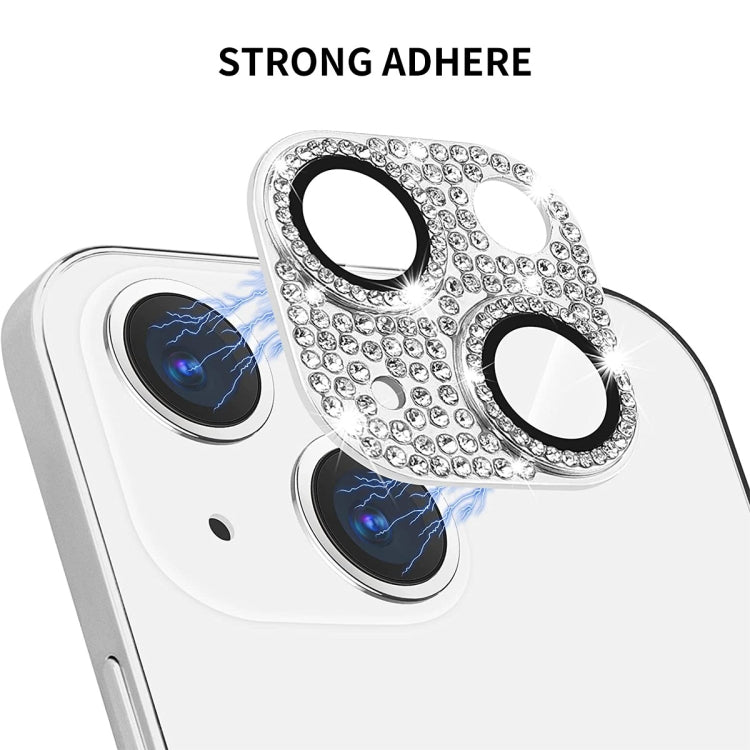 For iPhone 13 / 13 mini ENKAY Hat-Prince Blink Diamond Camera Lens Aluminium Alloy Tempered Glass Film, For iPhone 13 / 13 mini
