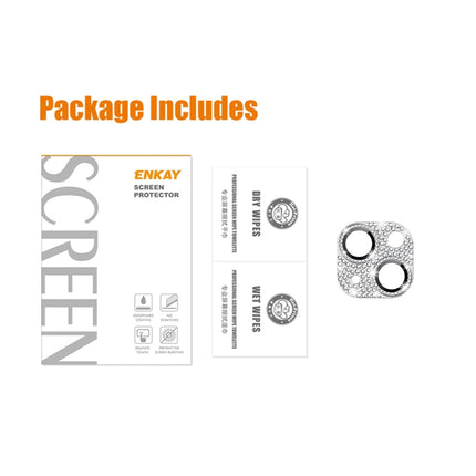 For iPhone 13 / 13 mini ENKAY Hat-Prince Blink Diamond Camera Lens Aluminium Alloy Tempered Glass Film, For iPhone 13 / 13 mini