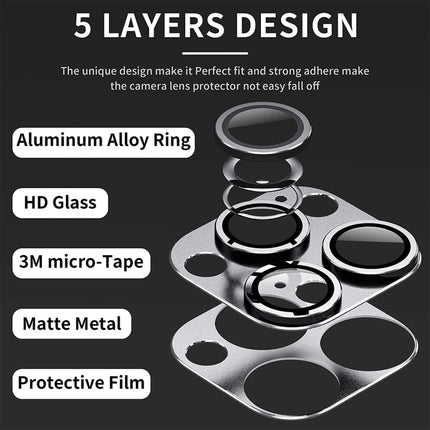 For iPhone 14 Pro / 14 Pro Max ENKAY Hat-Prince Anti-reflection Camera Lens Aluminium Alloy  Tempered Glass Film, For iPhone 14 Pro / 14 Pro Max