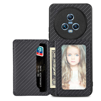 Carbon Fiber Magnetic Card Wallet Bag Phone Case