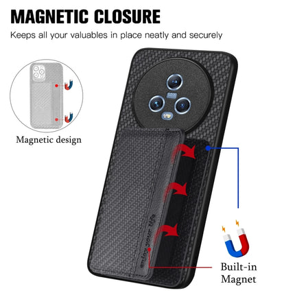 Carbon Fiber Magnetic Card Wallet Bag Phone Case