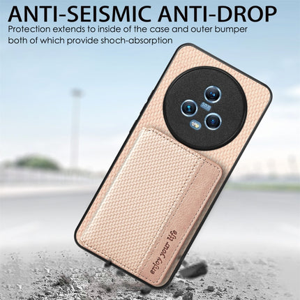 Carbon Fiber Magnetic Card Wallet Bag Phone Case