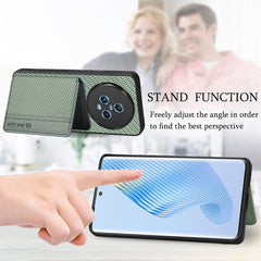 Carbon Fiber Magnetic Card Wallet Bag Phone Case, For Honor Magic5, For Honor X7A, For Honor X8A, For Honor X9A