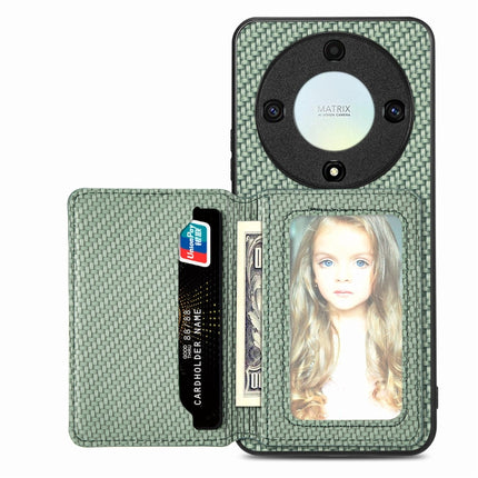 Carbon Fiber Magnetic Card Wallet Bag Phone Case