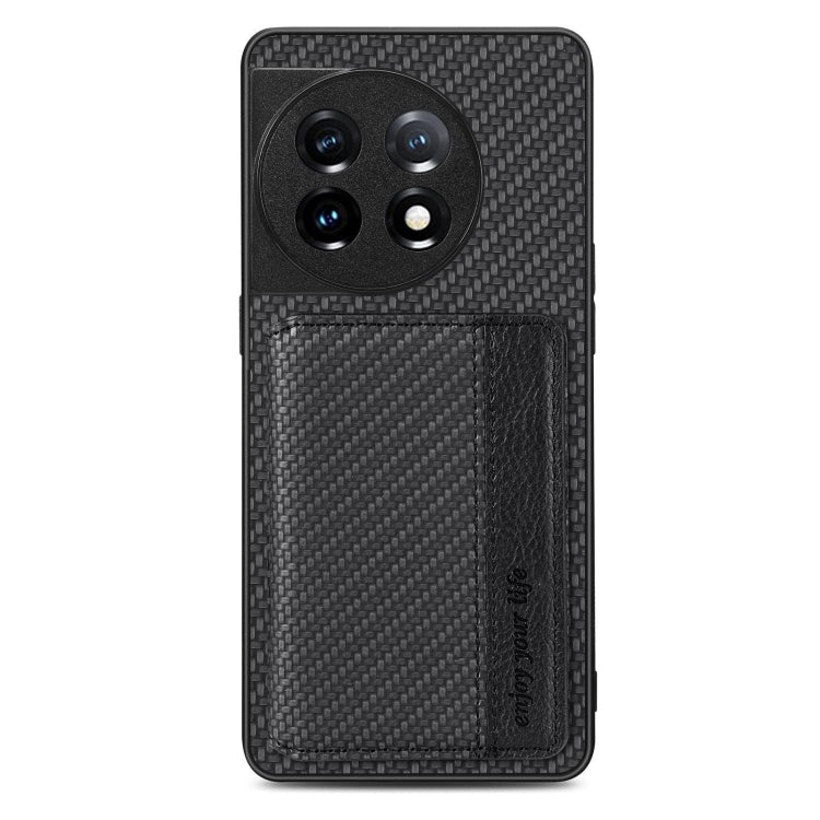 Carbon Fiber Magnetic Card Wallet Bag Phone Case, For OnePlus 11 5G, For Xiaomi Poco X4 Pro 5G, For Xiaomi Poco X5 Pro 5G, For Samsung Galaxy A22 5G