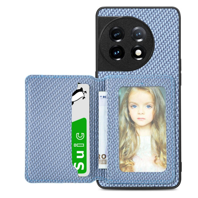 Carbon Fiber Magnetic Card Wallet Bag Phone Case, For OnePlus 11 5G, For Xiaomi Poco X4 Pro 5G, For Xiaomi Poco X5 Pro 5G, For Samsung Galaxy A22 5G