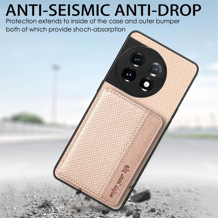 Carbon Fiber Magnetic Card Wallet Bag Phone Case, For OnePlus 11 5G, For Xiaomi Poco X4 Pro 5G, For Xiaomi Poco X5 Pro 5G, For Samsung Galaxy A22 5G