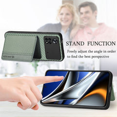 Carbon Fiber Magnetic Card Wallet Bag Phone Case