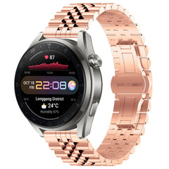 Five Bull Half Round Stainless Steel Watch Band + Strap Removal Tool, For Huawei Watch GT3 SE, For Huawei Watch Buds, For Huawei Watch3 Pro New