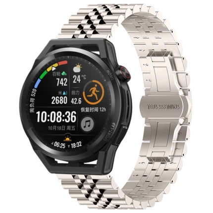 Five Bull Half Round Stainless Steel Watch Band + Strap Removal Tool, For Huawei Watch GT3 Pro 46mm, For Huawei Watch GT Runner, For Huawei Watch GT3 46mm