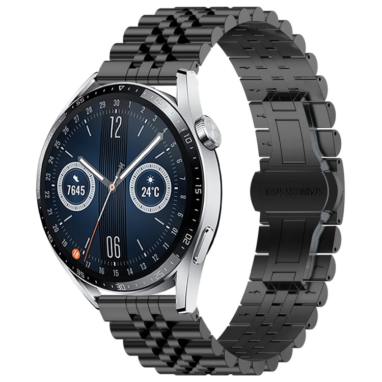 Five Bull Half Round Stainless Steel Watch Band + Strap Removal Tool, For Huawei Watch GT3 Pro 46mm, For Huawei Watch GT Runner, For Huawei Watch GT3 46mm