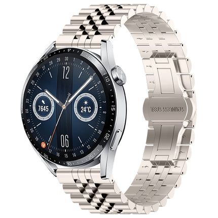 Five Bull Half Round Stainless Steel Watch Band + Strap Removal Tool, For Huawei Watch GT3 Pro 46mm, For Huawei Watch GT Runner, For Huawei Watch GT3 46mm