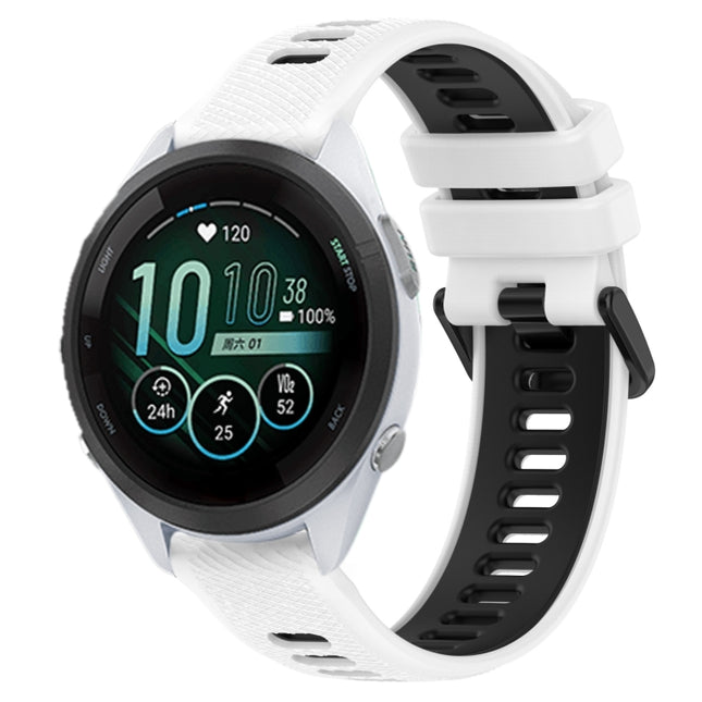 18mm Sports Two-Color Silicone Watch Band, For Garmin Forerunner 265S, For Garmin Forerunner 265S Music
