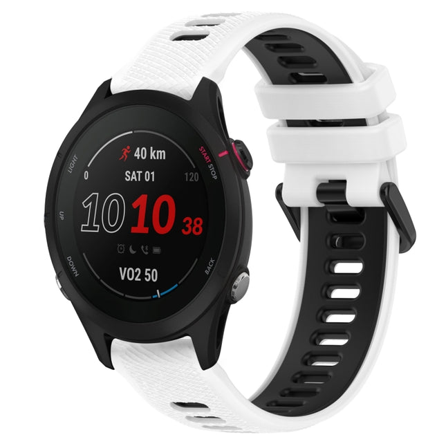 18mm Sports Two-Color Silicone Watch Band, For Garmin Forerunner 255S Music, For Garmin Venu 2S