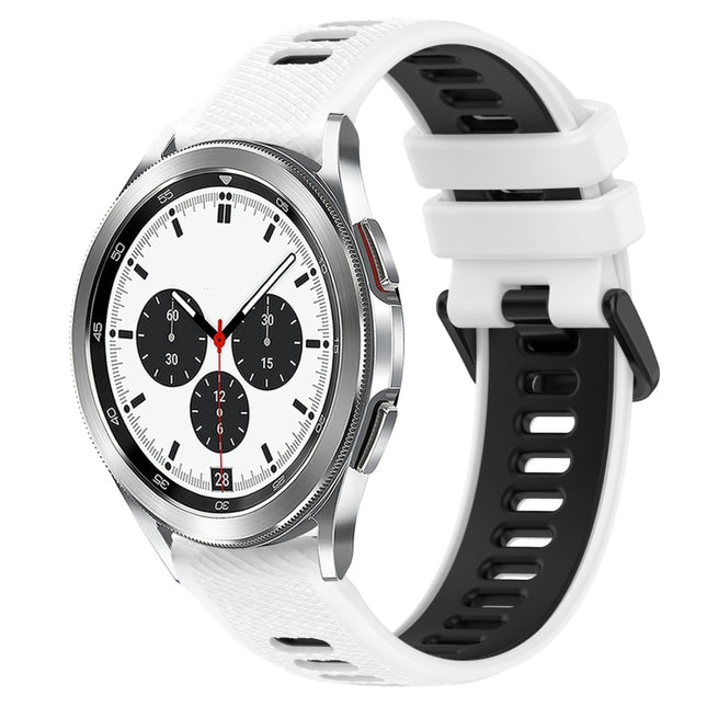 20mm Sports Two-Color Silicone Watch Band, For Samsung  Galaxy Watch4 Classic 42mm, For Samsung  Galaxy Watch4 Classic 46mm