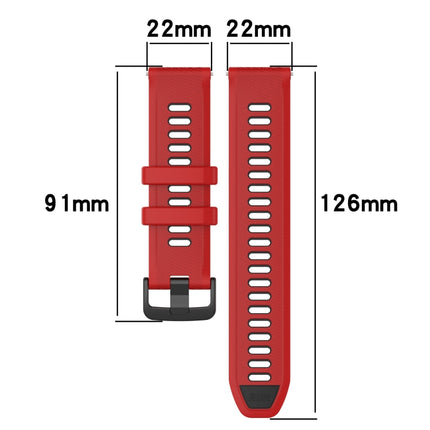 22mm Sports Two-Color Silicone Watch Band, For Huawei Watch 3 Pro, For Huawei GT2 Pro