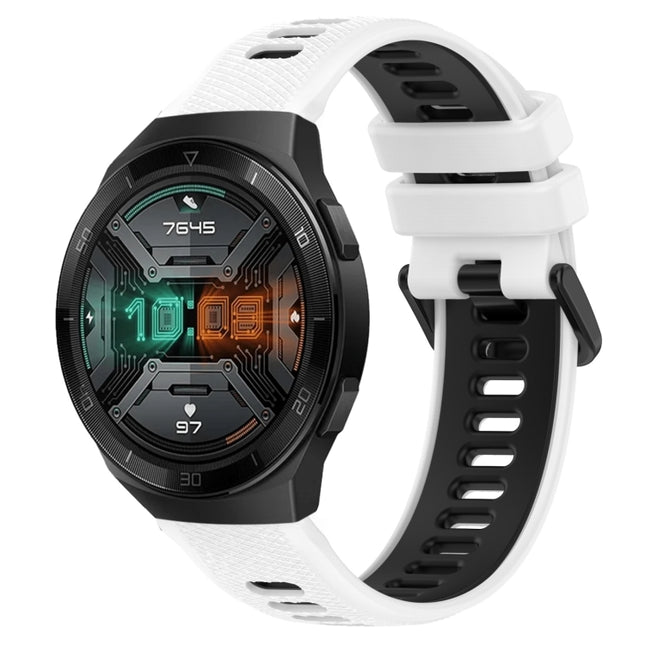 22mm Sports Two-Color Silicone Watch Band, For Huawei Watch GT 2E, For Huawei GT2 46mm