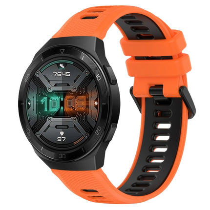 22mm Sports Two-Color Silicone Watch Band, For Huawei Watch GT 2E, For Huawei GT2 46mm