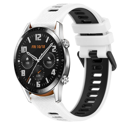 22mm Sports Two-Color Silicone Watch Band, For Huawei Watch GT 2E, For Huawei GT2 46mm