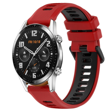 22mm Sports Two-Color Silicone Watch Band, For Huawei Watch GT 2E, For Huawei GT2 46mm