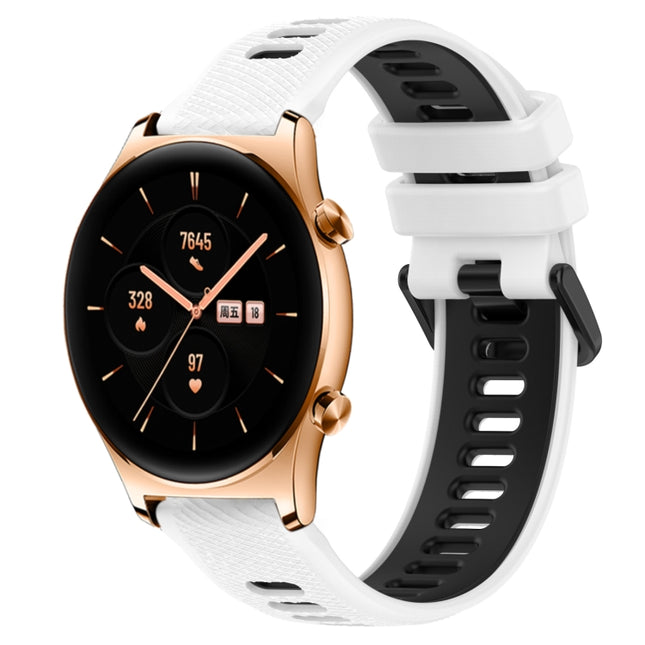 22mm Sports Two-Color Silicone Watch Band, For Honor Watch GS 3, For Honor Watch GS Pro