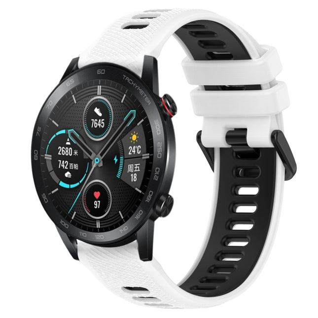 22mm Sports Two-Color Silicone Watch Band, For Honor Magic Watch 2 46mm, For Honor Watch Dream
