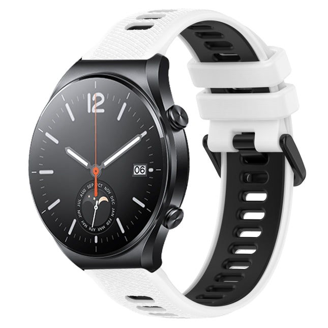 22mm Sports Two-Color Silicone Watch Band, For Xiaomi MI Watch S1, For Xiaomi MI Watch S1 Pro