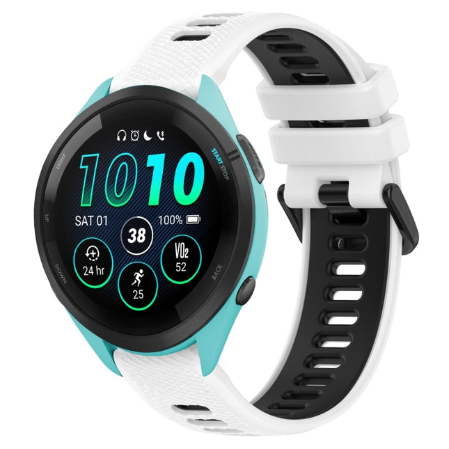 22mm Sports Two-Color Silicone Watch Band, For Garmin Forerunner 265, For Garmin Forerunner 255