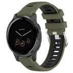 For Garmin Vivoactive 4S / Army Green+Black