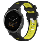 For Garmin Vivoactive 4S / Black+Lime Green