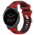 For Garmin Vivoactive 4S / Red+Black
