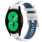 For Samsung Galaxy Watch4 44mm / White+Blue