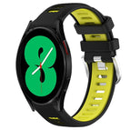 For Samsung Galaxy Watch4 44mm / Black+Lime Green