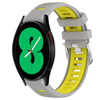 For Samsung Galaxy Watch4 44mm / Grey+Yellow