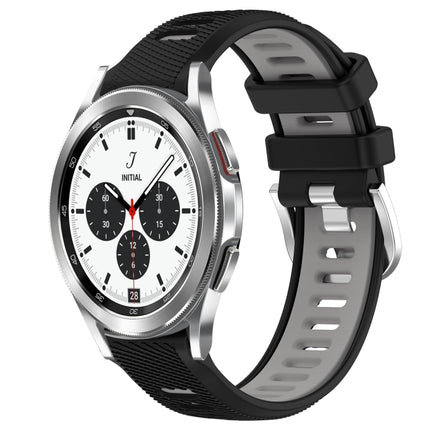20mm Sports Two-Color Steel Buckle Silicone Watch Band, For Samsung  Galaxy Watch4 Classic 42mm, For Samsung  Galaxy Watch4 Classic 46mm