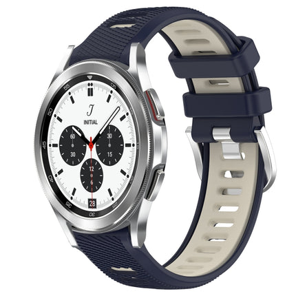 20mm Sports Two-Color Steel Buckle Silicone Watch Band, For Samsung  Galaxy Watch4 Classic 42mm, For Samsung  Galaxy Watch4 Classic 46mm