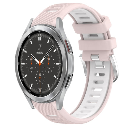 20mm Sports Two-Color Steel Buckle Silicone Watch Band, For Samsung  Galaxy Watch4 Classic 42mm, For Samsung  Galaxy Watch4 Classic 46mm
