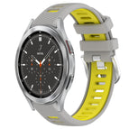 For Samsung  Galaxy Watch4 Classic 46mm / Grey+Yellow