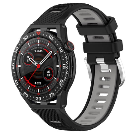 22mm Sports Two-Color Steel Buckle Silicone Watch Band, For Huawei Watch GT3 SE, For Huawei Watch GT3 Pro 46mm
