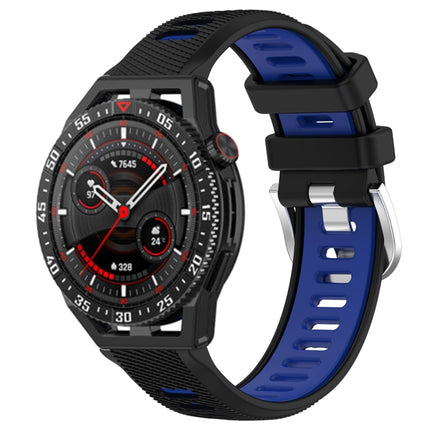 22mm Sports Two-Color Steel Buckle Silicone Watch Band, For Huawei Watch GT3 SE, For Huawei Watch GT3 Pro 46mm