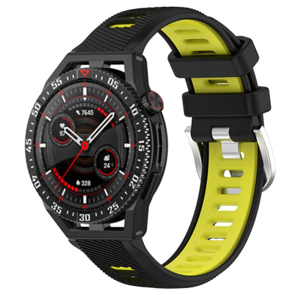 22mm Sports Two-Color Steel Buckle Silicone Watch Band, For Huawei Watch GT3 SE, For Huawei Watch GT3 Pro 46mm