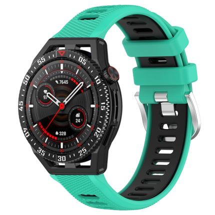 22mm Sports Two-Color Steel Buckle Silicone Watch Band, For Huawei Watch GT3 SE, For Huawei Watch GT3 Pro 46mm