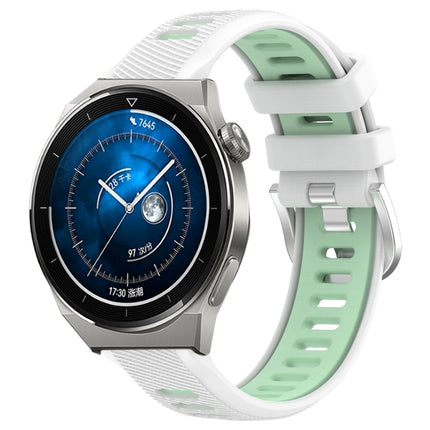 22mm Sports Two-Color Steel Buckle Silicone Watch Band, For Huawei Watch GT3 SE, For Huawei Watch GT3 Pro 46mm