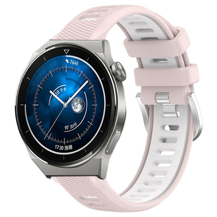 22mm Sports Two-Color Steel Buckle Silicone Watch Band, For Huawei Watch GT3 SE, For Huawei Watch GT3 Pro 46mm