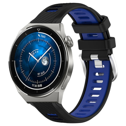22mm Sports Two-Color Steel Buckle Silicone Watch Band, For Huawei Watch GT3 SE, For Huawei Watch GT3 Pro 46mm